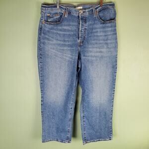 Levi's Women's Ribcage Straight Button Fly Jeans Size 18W